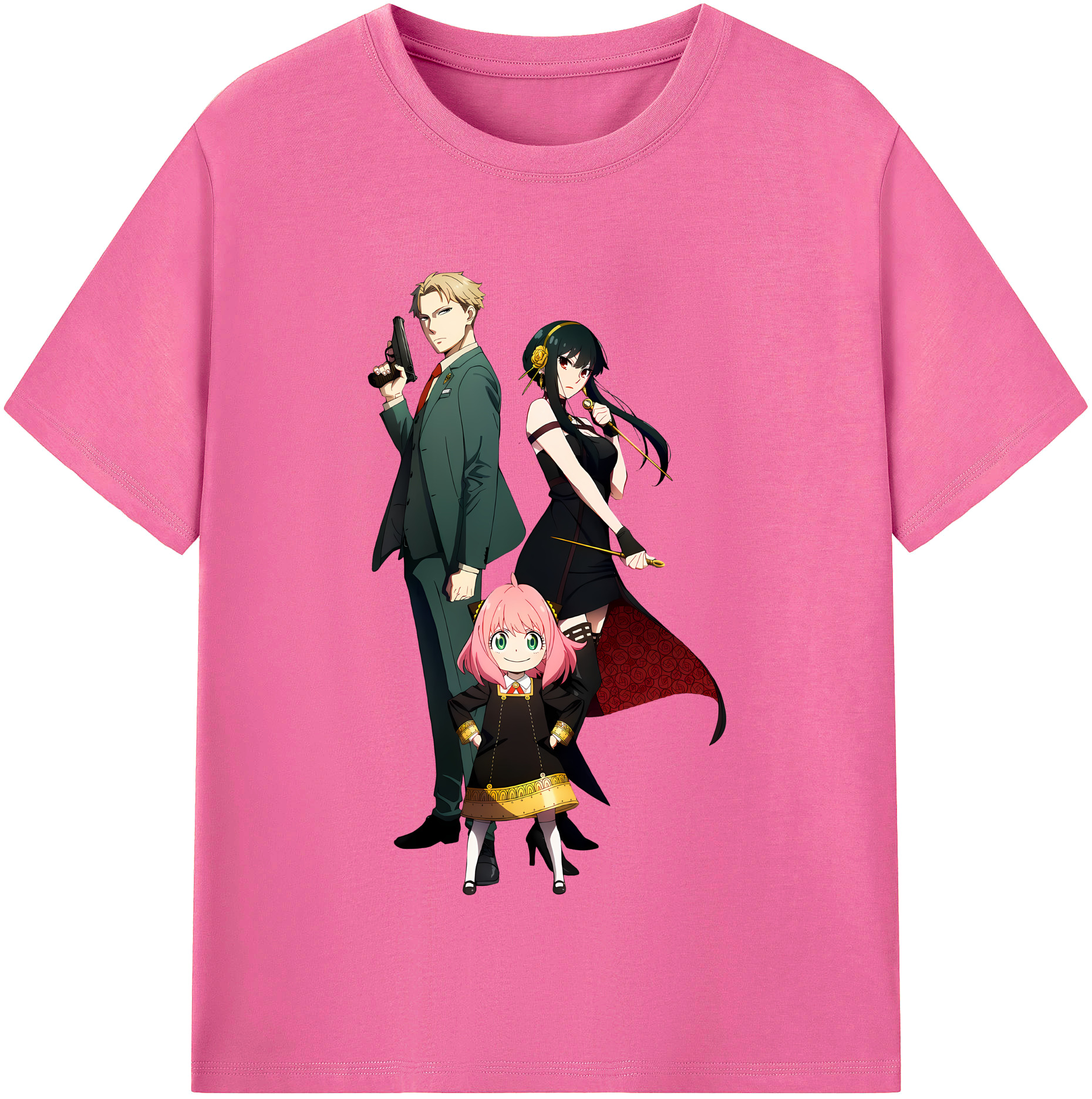 （画像用） SPY×FAMILY间谍家家酒 レディースカジュアルプリントTシャツ（綿100％）